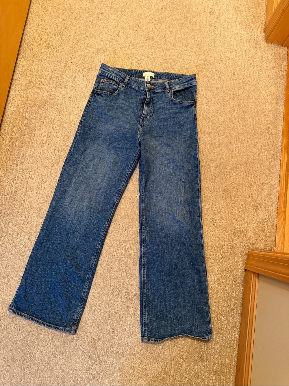 H&M Classic Wide-Leg Women’s Jeans — Medium Blue